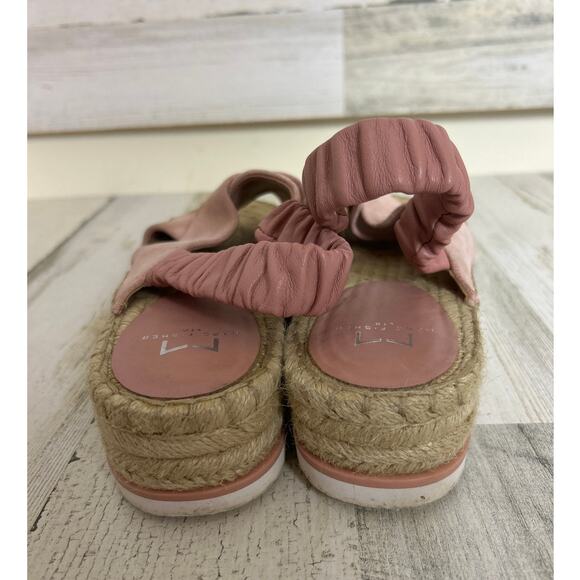 Marc Fisher women size 9 pink pella suede sling back espadrille sandal shoe - Picture 5 of 8